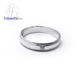 แหวนทองคำขาว แหวนเพชร แหวนคู่ แหวนแต่งงาน แหวนหมั้น - R3042DWG